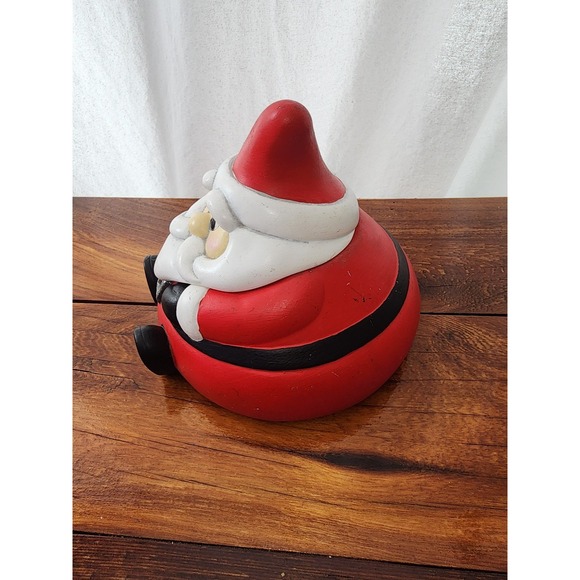 Santa Roly Poly‎ Vintage Candy Dish Hand painted - Picture 2 of 7